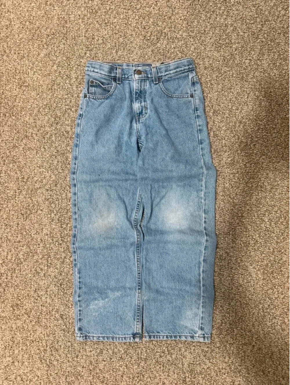 old navy kids light wash straight jeans size 10